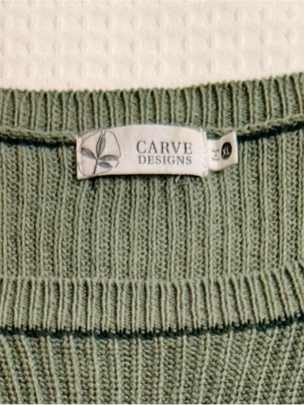 Carve Designs Sage Green Short Sleeve Cropped Crewneck Knit Sweater